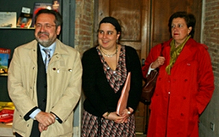 L'assessore alla cultura del Comune di Rieti Gianfranco Formichetti, la direttrice del Museo Civico di Rieti Monica de Simone e Bruna Amendolea della Provincia di Roma